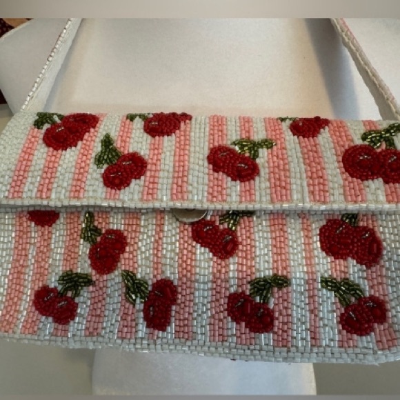 Cherry Beaded India Bag